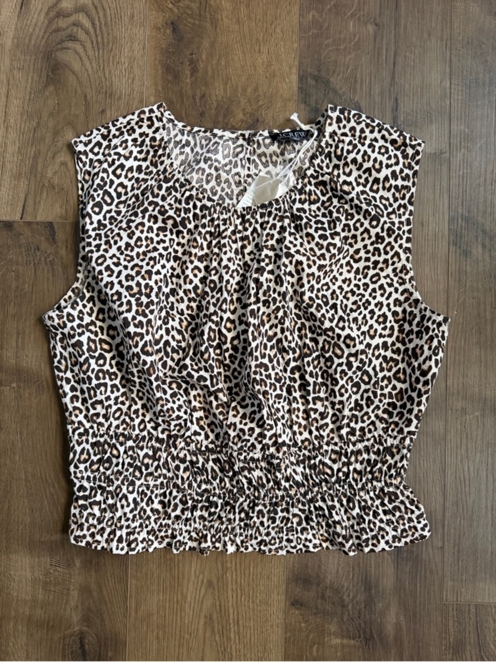 J. Crew Leopard Print Sleeveless Tank - Brown/Black/Cream